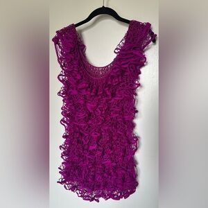 Crochet Purple Dress